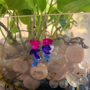 Bi pride flag earrings
